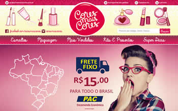 Cores mais cores: loja online de produtos femininos