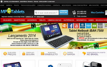 Mp Tablets: loja virtual de produtos eletrônicos